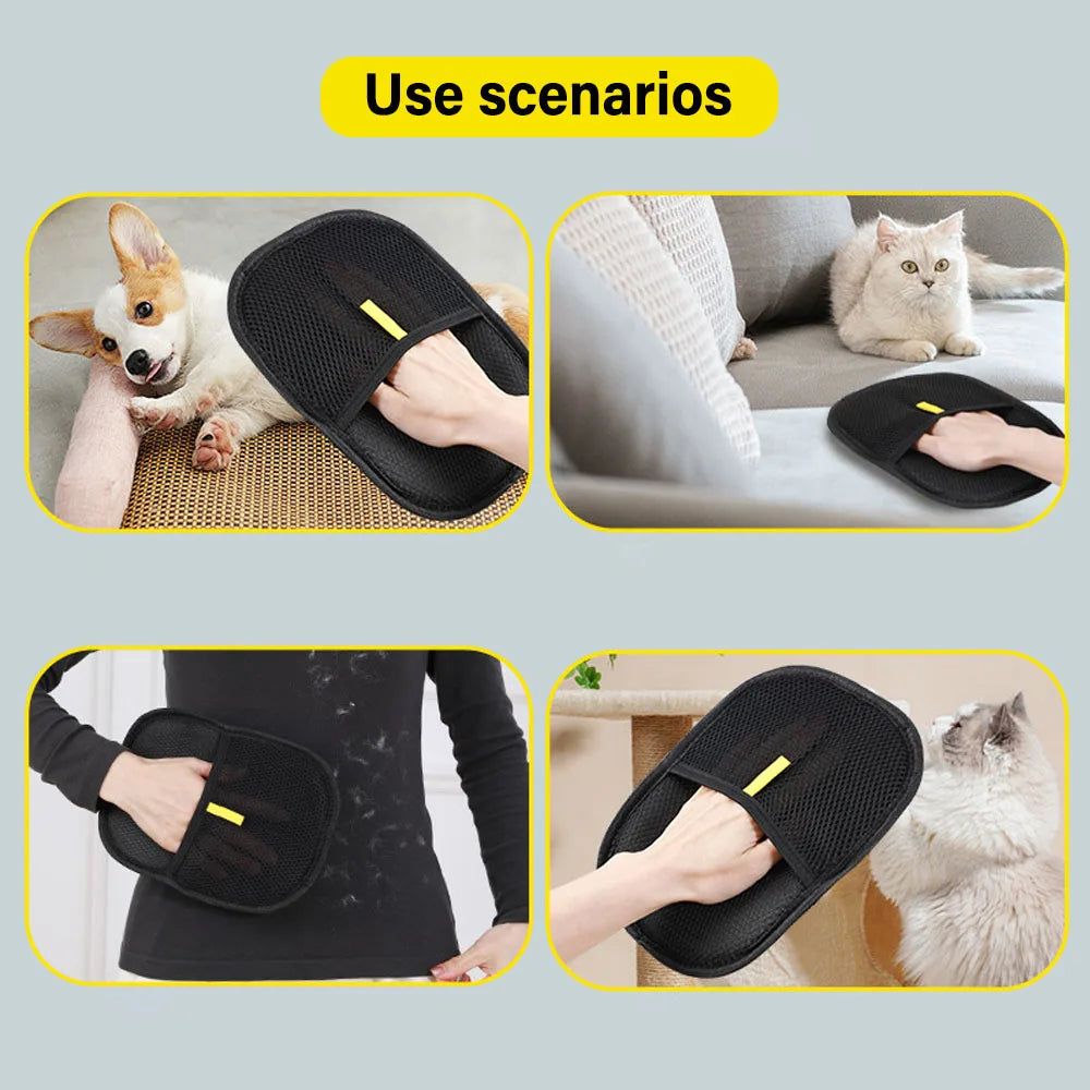 Guante Removedor de Pelos para Mascotas – Ideal para Sofás, Ropa y Alfombras | Perros, gatos, etc.